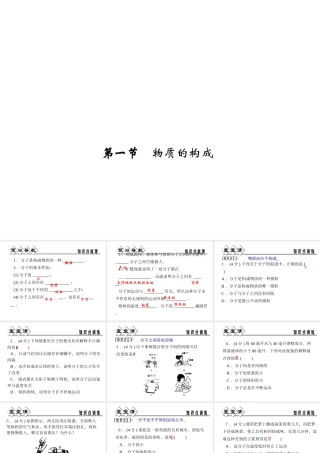 【四清导航】2014年秋七年级科学上册 第四章 第一节 物质的构成课件 （新版）浙教版