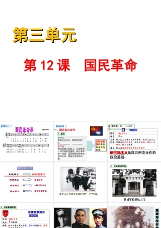 八年级历史上册 第12课 国民革命课件1 北师大版-北师大级上册历史课件