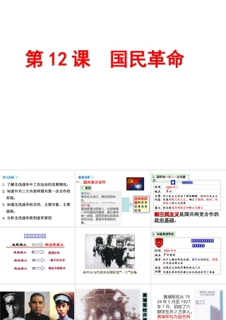 八年级历史上册 第12课 国民革命课件2 北师大版-北师大版初中八年级上册历史课件