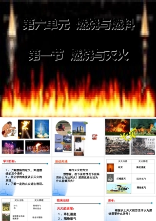 八年级化学全册 6.1 燃烧与灭火课件1 （新版）鲁教版五四制-鲁教版五四级全册化学课件
