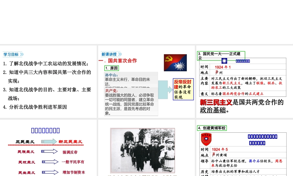 八年级历史上册 第12课 国民革命课件2 北师大版-北师大级上册历史课件