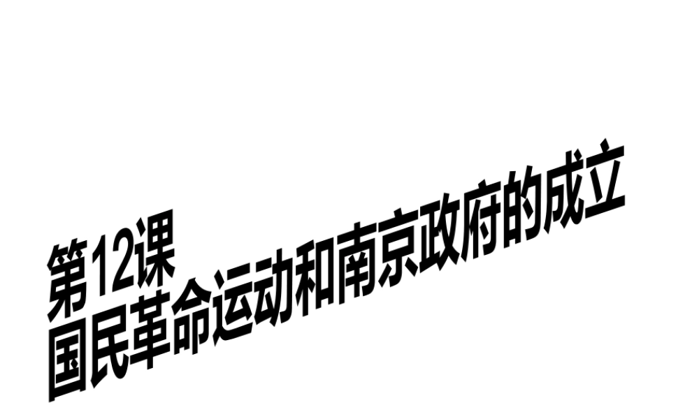 八年级历史上册 第12课 国民革命运动与南京国民政府的建立课件1 华东师大版-华东师大级上册历史课件