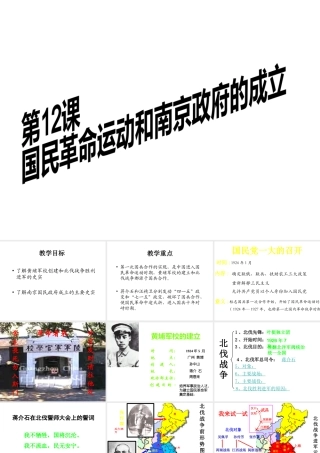 八年级历史上册 第12课 国民革命运动与南京国民政府的建立课件1 华东师大版-华东师大级上册历史课件