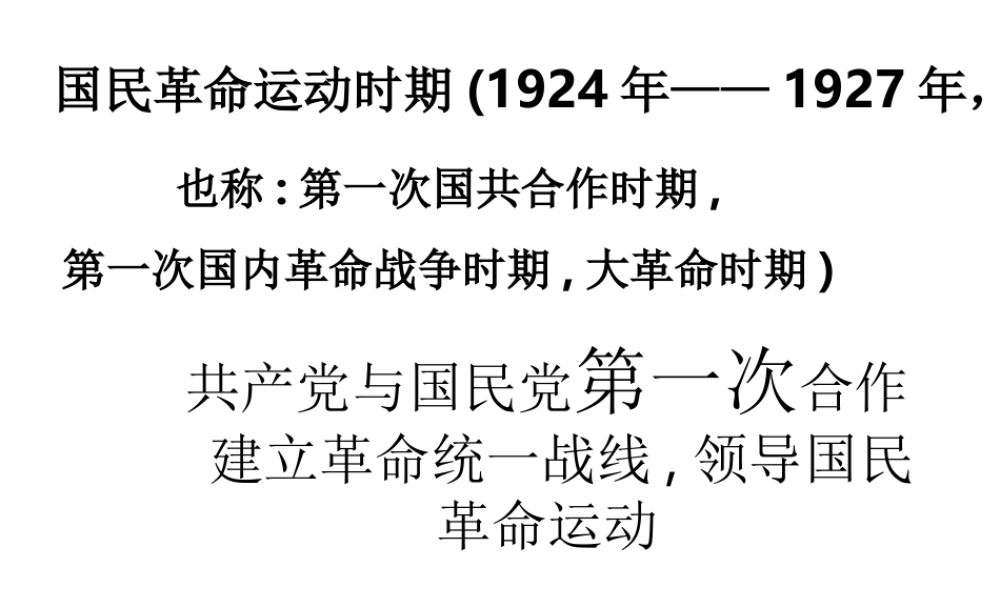 八年级历史上册 第12课 国民革命运动与南京国民政府的建立课件2 华东师大版-华东师大版初中八年级上册历史课件
