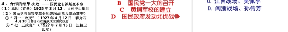 八年级历史上册 第12课 国民革命运动与南京国民政府的建立课件2 华东师大版-华东师大版初中八年级上册历史课件