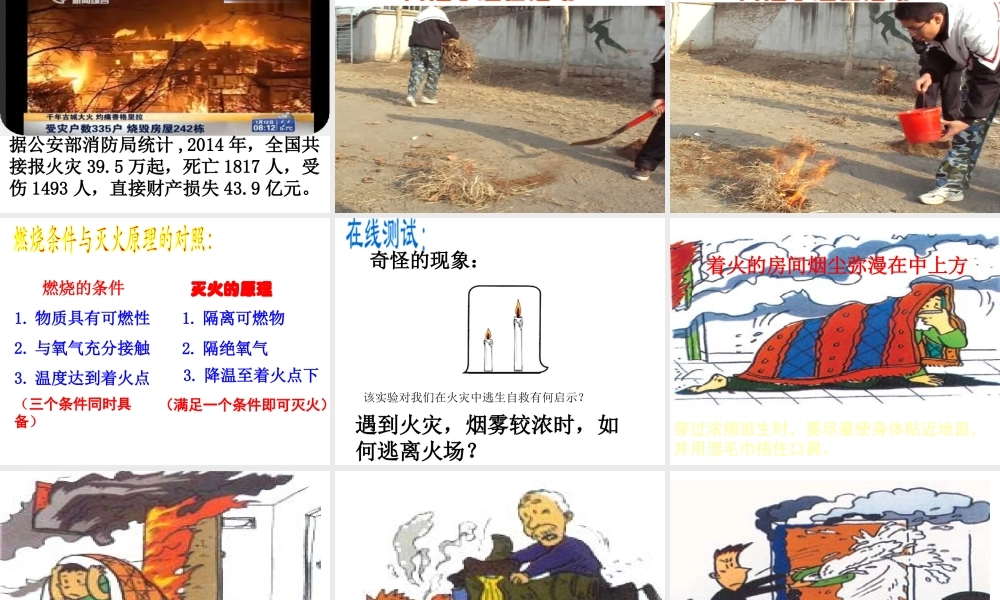 八年级化学全册 6.1 燃烧与灭火课件3 （新版）鲁教版五四制-鲁教版五四制初中八年级全册化学课件