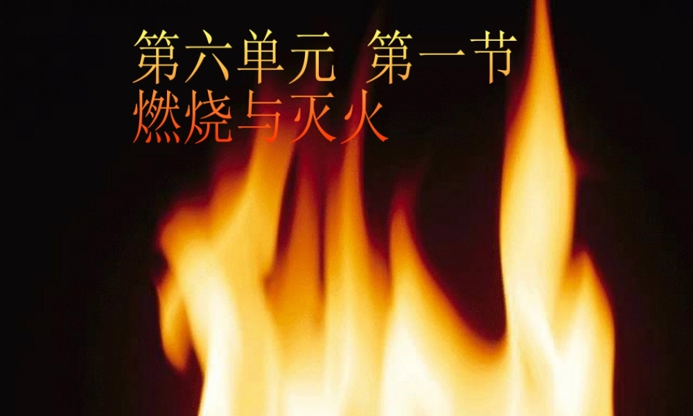 八年级化学全册 6.1 燃烧与灭火课件4 （新版）鲁教版五四制-鲁教版五四制初中八年级全册化学课件