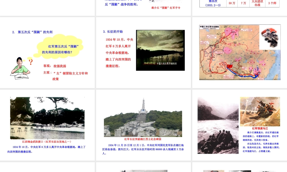 八年级历史上册 第12课 红军长征课件1 川教版-川教级上册历史课件