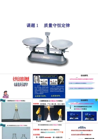 八年级化学全册 6.1 质量守恒定律课件 人教版五四制-旧人教版初中八年级全册化学课件