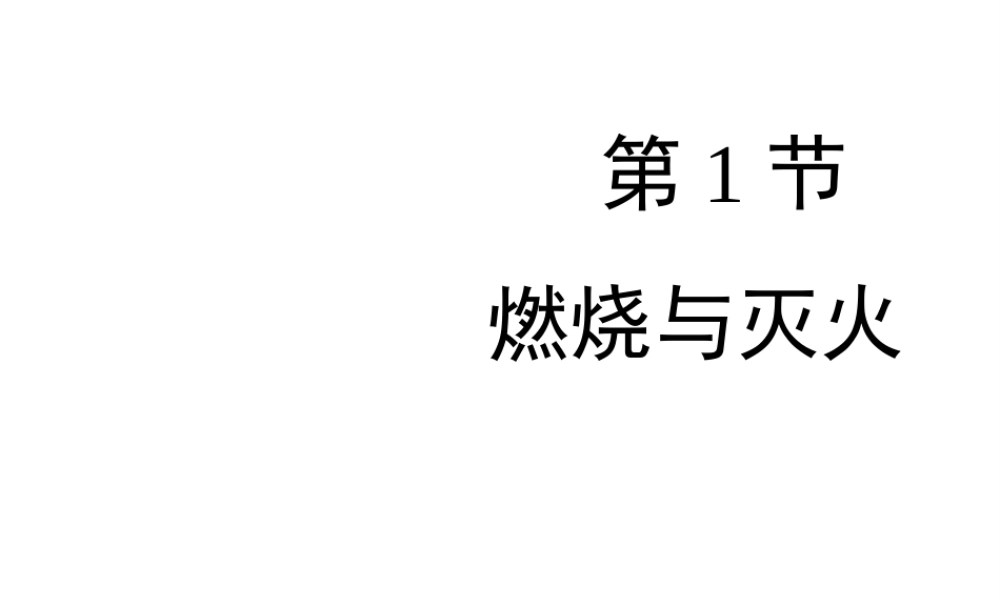 八年级化学全册 6.1《燃烧与灭火》教学课件 （新版）鲁教版五四制-鲁教版五四级全册化学课件