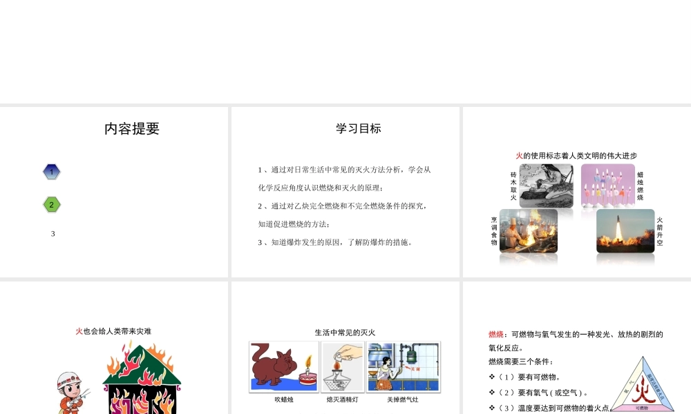 八年级化学全册 6.1《燃烧与灭火》教学课件 （新版）鲁教版五四制-鲁教版五四级全册化学课件