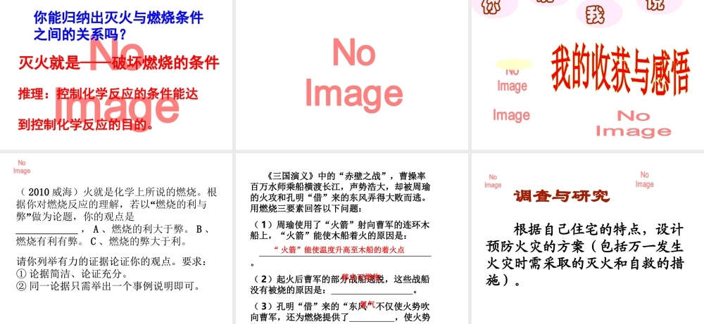 八年级化学全册 6.1《燃烧与灭火》课件2 （新版）鲁教版五四制-鲁教版五四制初中八年级全册化学课件