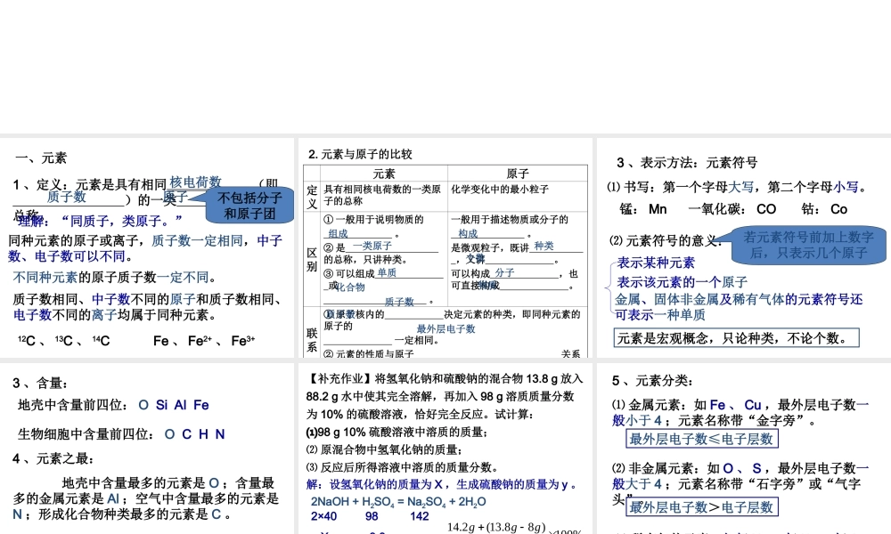【备战2014】中考化学一轮复习 第16讲 化学物质的多样性课件 新人教版