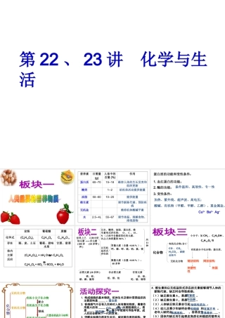 【备战2014】中考化学一轮复习 第22、23讲 化学与生活课件 新人教版