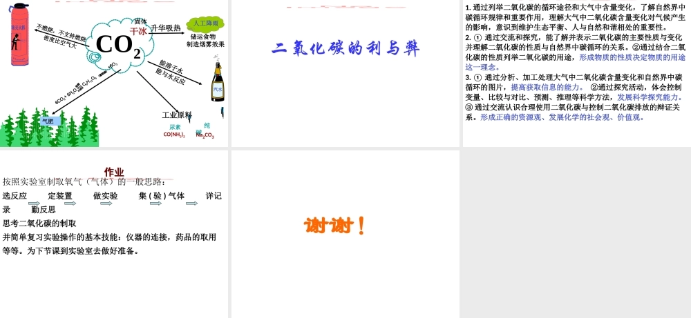 八年级化学全册 6.3《大自然中的二氧化碳》课件 （新版）鲁教版五四制-鲁教版五四制初中八年级全册化学课件