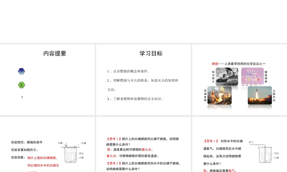 八年级化学全册 8.1《燃烧和灭火》教学课件 人教版五四制-旧人教版初中八年级全册化学课件