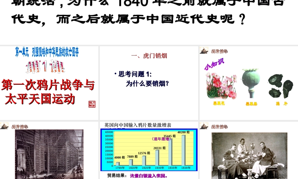 八年级历史上册 第1课 第一次鸦片战争与太平天国运动课件 华东师大版-华东师大级上册历史课件