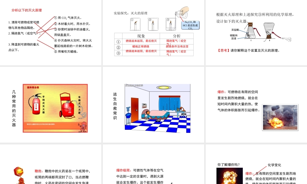 八年级化学全册 8.1《燃烧和灭火》教学课件 人教版五四制-旧人教级全册化学课件