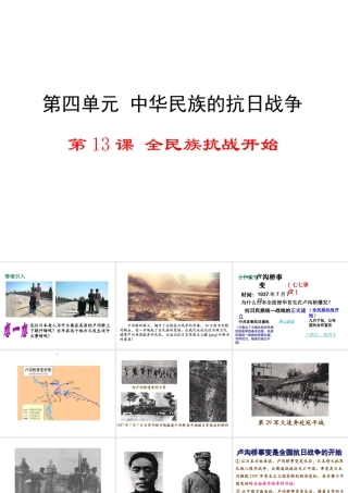 八年级历史上册 第13课 全民族抗战开始课件1 华东师大版-华东师大级上册历史课件