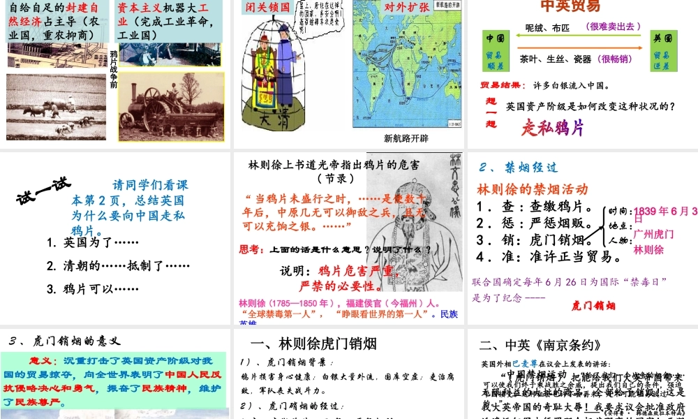 八年级历史上册 第1课 鸦片战争课件 北师大版-北师大级上册历史课件