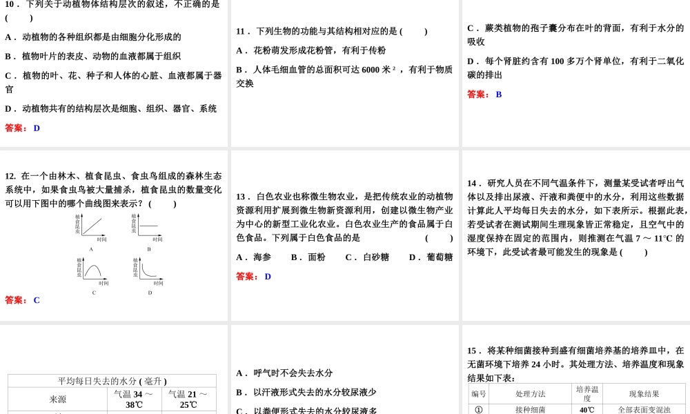 【备战2014】中考科学总复习 第一部分 能力测试（含13年中考典例）课件 浙教版