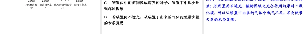 【备战2014】中考科学总复习 第一部分 生命科学 专题4 绿色植物的新陈代谢（含13年中考典例）课件 浙教版
