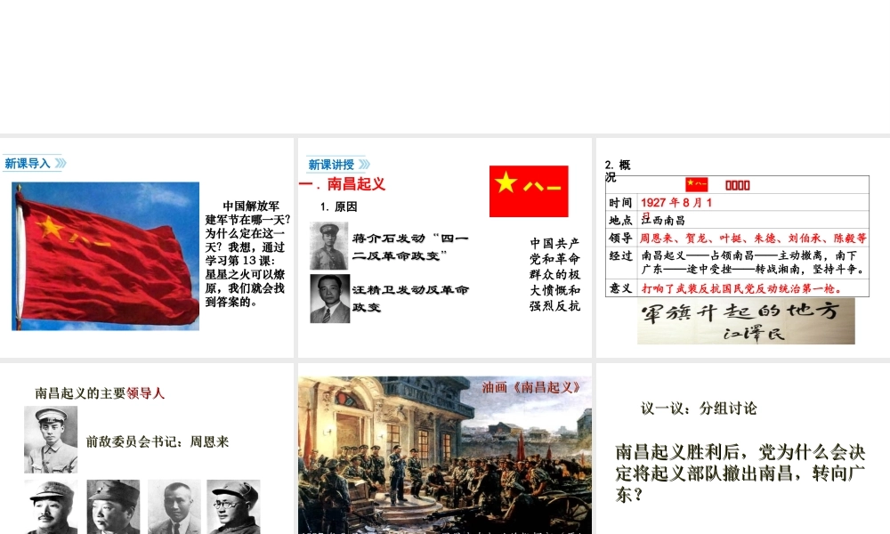 八年级历史上册 第13课 星星之火，可以燎原课件2 北师大版-北师大版初中八年级上册历史课件