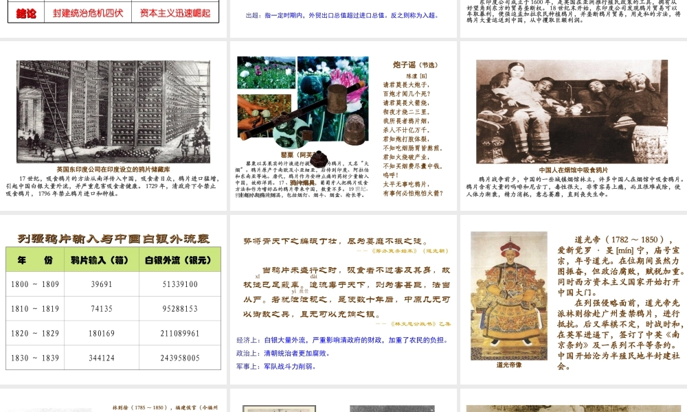 八年级历史上册 第1课 鸦片战争课件1 川教版-川教级上册历史课件