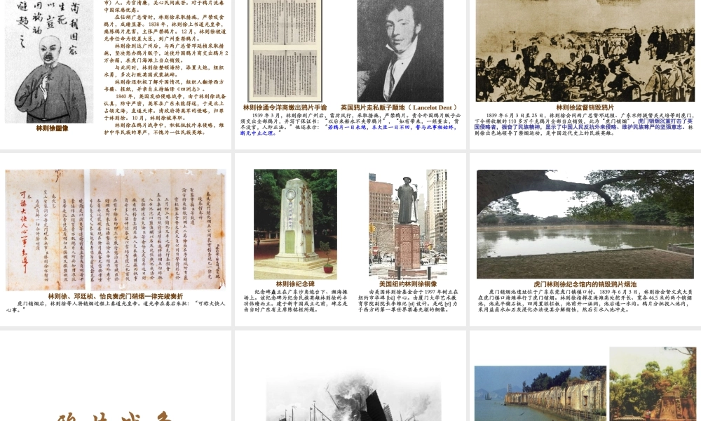 八年级历史上册 第1课 鸦片战争课件1 川教版-川教级上册历史课件