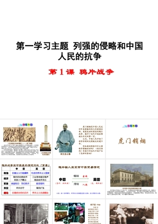八年级历史上册 第1课 鸦片战争课件1 川教版-川教级上册历史课件