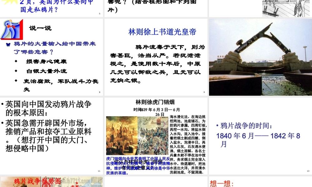 八年级历史上册 第1课 鸦片战争课件2 北师大版-北师大级上册历史课件