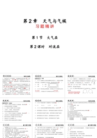 【四清导航】2014年秋八年级科学上册 第二章 第1节 第2课时 对流层课件 浙教版