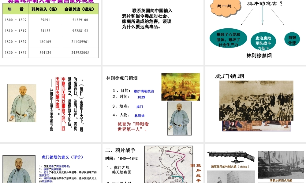 八年级历史上册 第1课 鸦片战争课件2 川教版-川教级上册历史课件