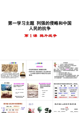 八年级历史上册 第1课 鸦片战争课件2 川教版-川教级上册历史课件