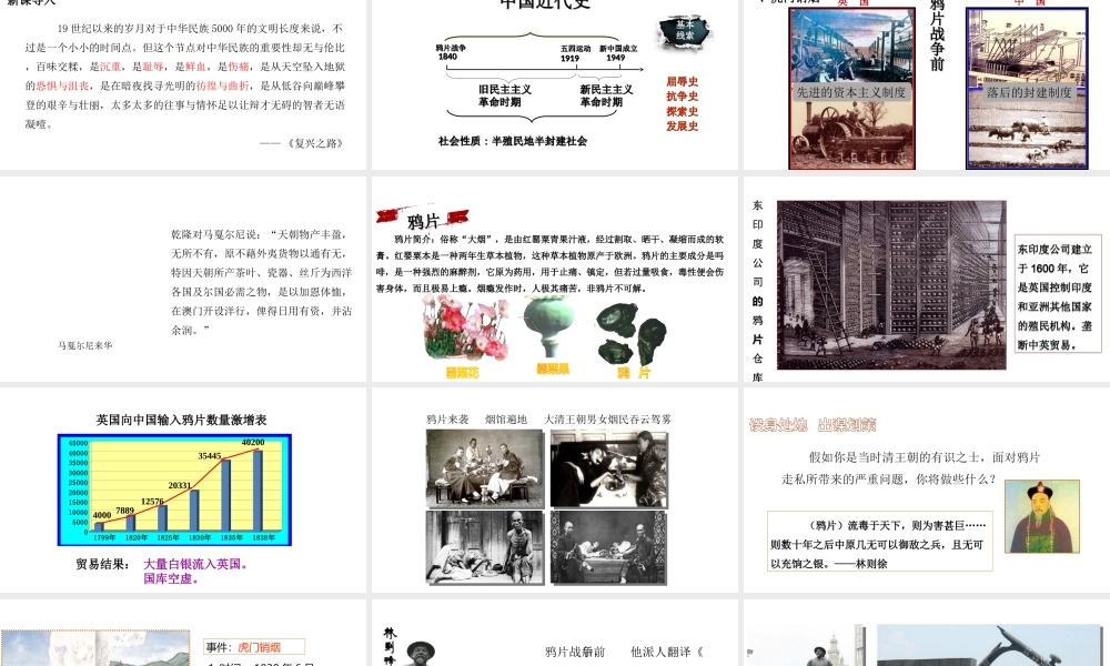 八年级历史上册 第1课《第一次鸦片战争与太平天国运动》课件 华东师大版-华东师大版初中八年级上册历史课件