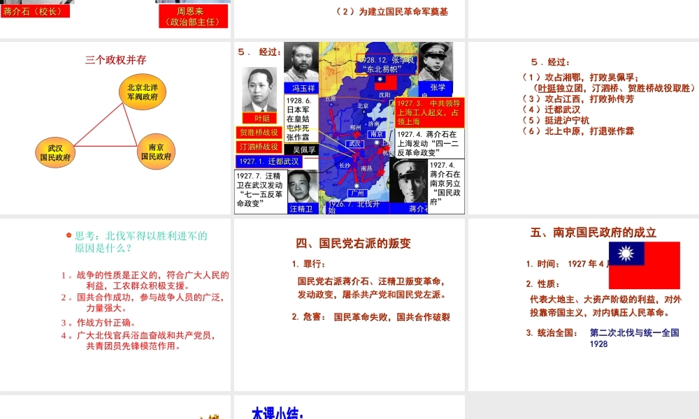 八年级历史上册 11 北伐战争课件 新人教版-新人教版初中八年级上册历史课件