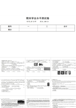 八年级历史上册 期末学业水平测试卷课件 岳麓版-岳麓级上册历史课件