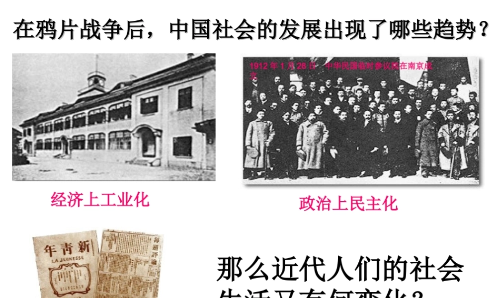 八年级历史上册 第20课 社会生活的变化课件 新人教版-新人教版初中八年级上册历史课件