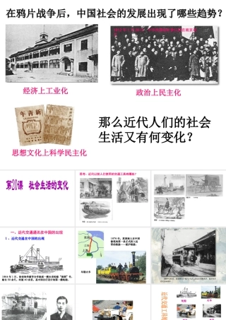 八年级历史上册 第20课 社会生活的变化课件 新人教版-新人教版初中八年级上册历史课件