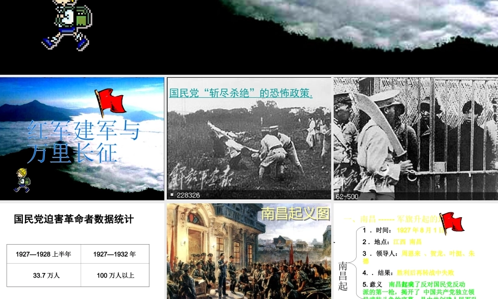 八年级历史上册 第3单元 第13课 红军建军与万里长征教学课件 中华书局版-中华书局级上册历史课件