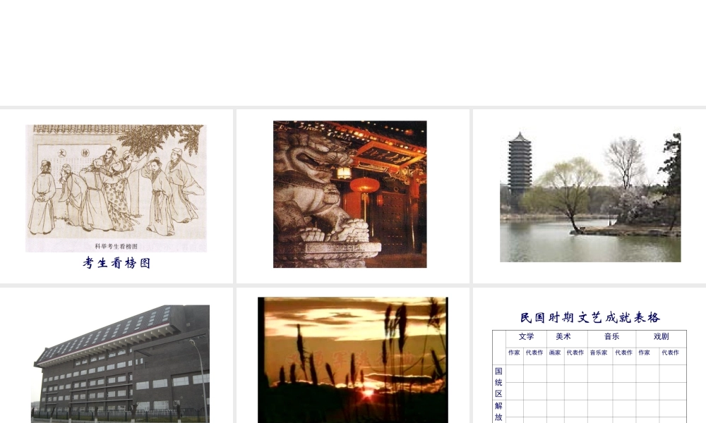 八年级历史上册 第22课 科学技术与思想文化（二）课件 新人教版