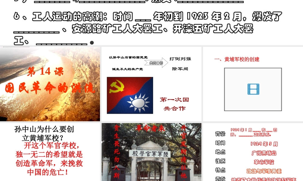 八年级历史上册 第14课 国民革命的洪流课件 北师大版-北师大级上册历史课件