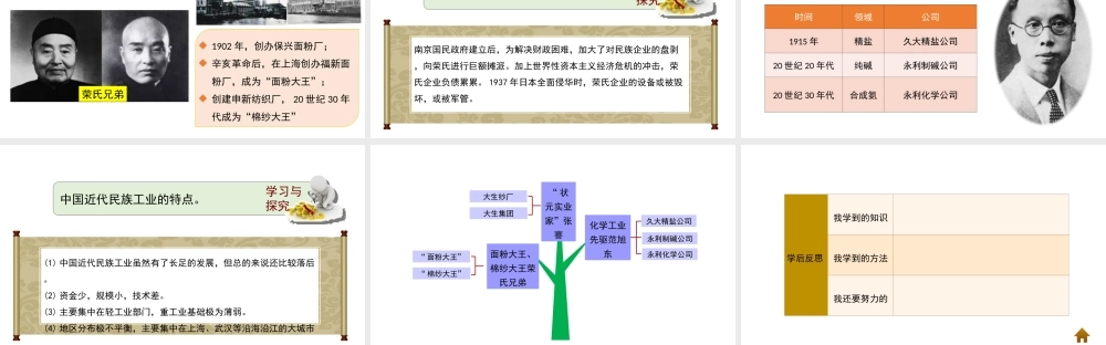 八年级历史上册 21《民族工业的曲折发展》课件 北师大版-北师大级上册历史课件