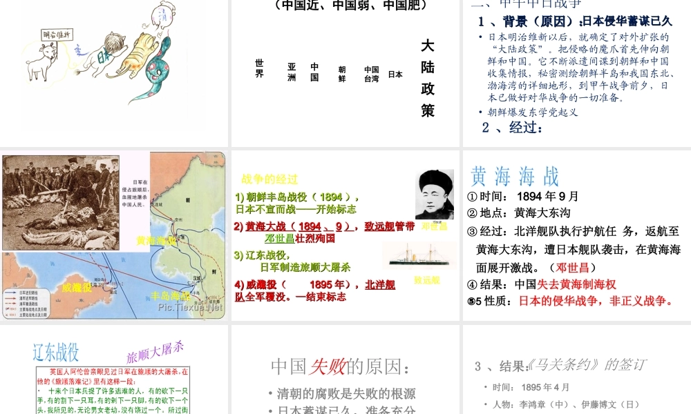 八年级历史上册 第3课 收复新疆和甲午风云课件2 岳麓版-岳麓版初中八年级上册历史课件