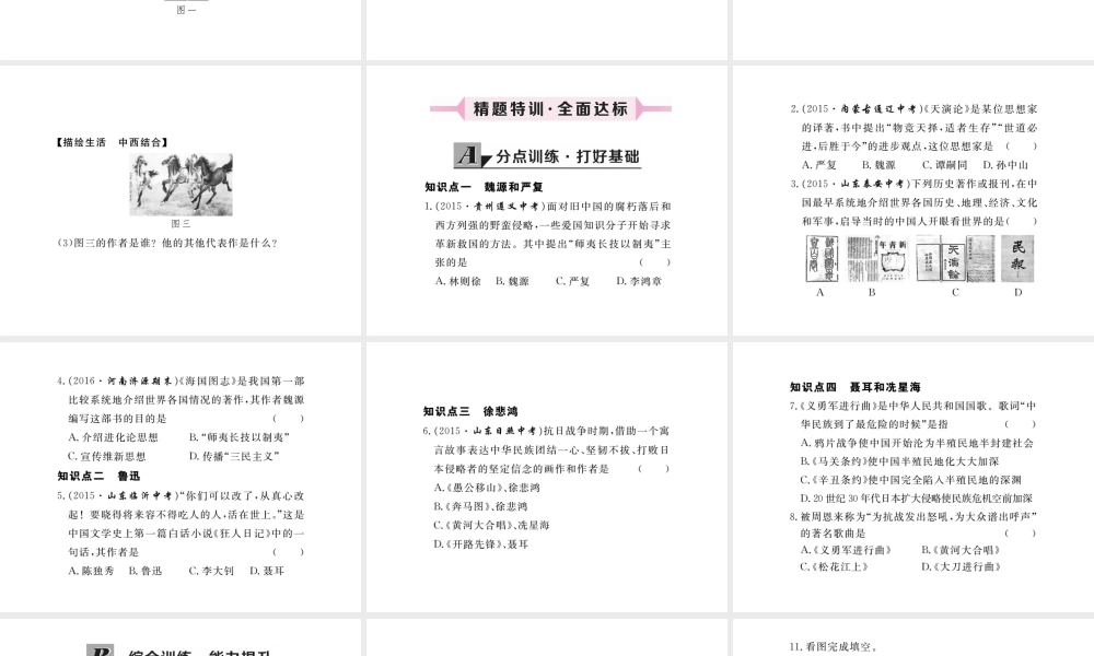 八年级历史上册 第22课 思想文化课件 川教版-川教版初中八年级上册历史课件