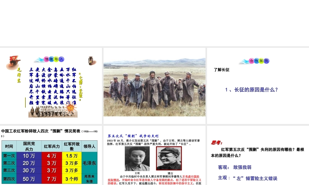 八年级历史上册 第14课 红军长征课件1 岳麓版-岳麓版初中八年级上册历史课件