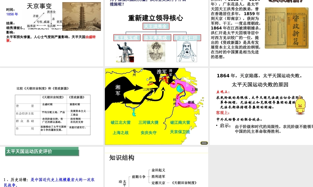 八年级历史上册 第3课 太平天国运动课件1 北师大版-北师大版初中八年级上册历史课件