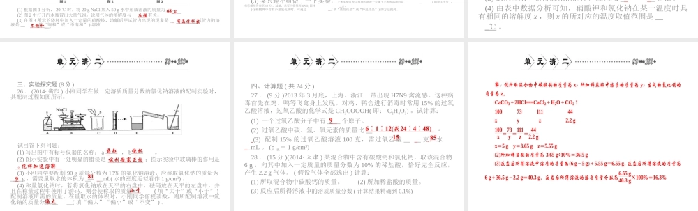 【四清导航】2015春九年级化学下册 第八单元 单元清二精讲课件 （新版）新人教版