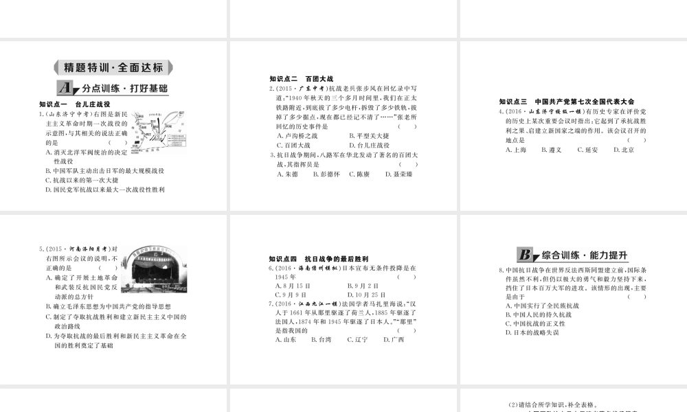 八年级历史上册 第14课 同仇敌忾 抗战到底课件 华东师大版-华东师大级上册历史课件