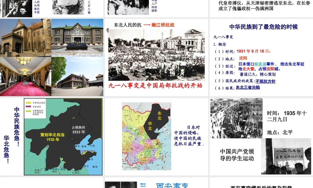 八年级历史上册 第14课“中华民族到了最危险的时候”课件2 北师大版-北师大级上册历史课件